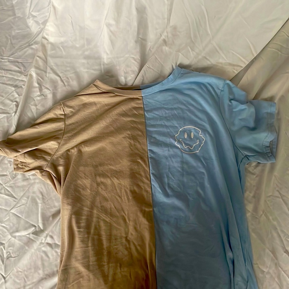 Smiley face multi color shirt